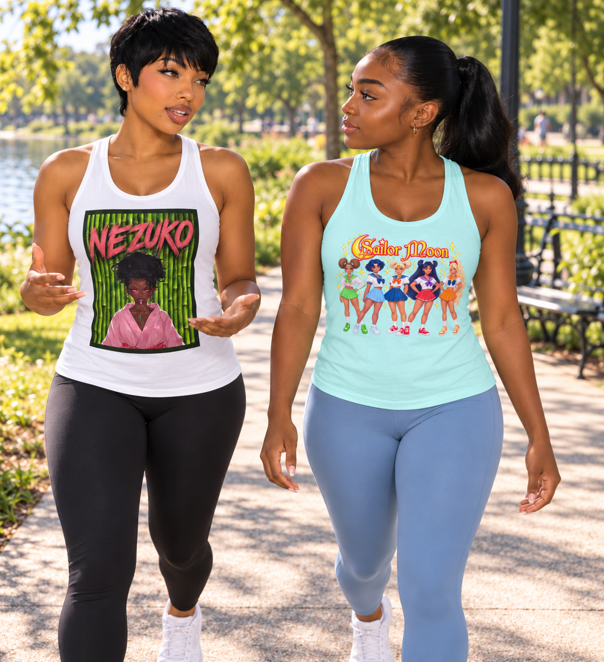 Get Anime'D Women's Fitted Racerback Tank Top
