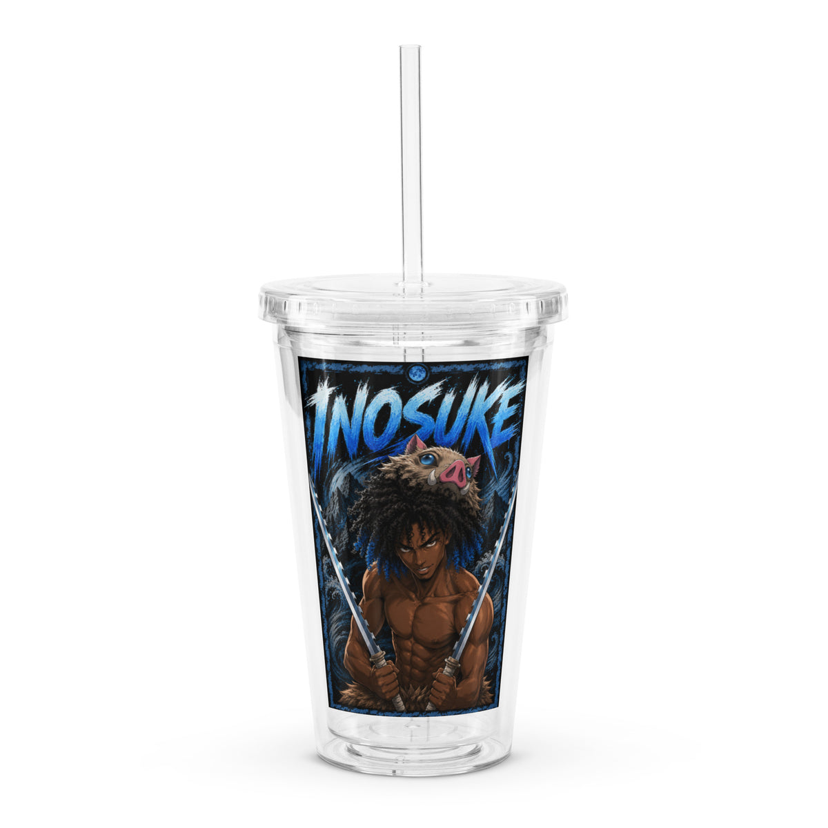 Clear plastic tumbler