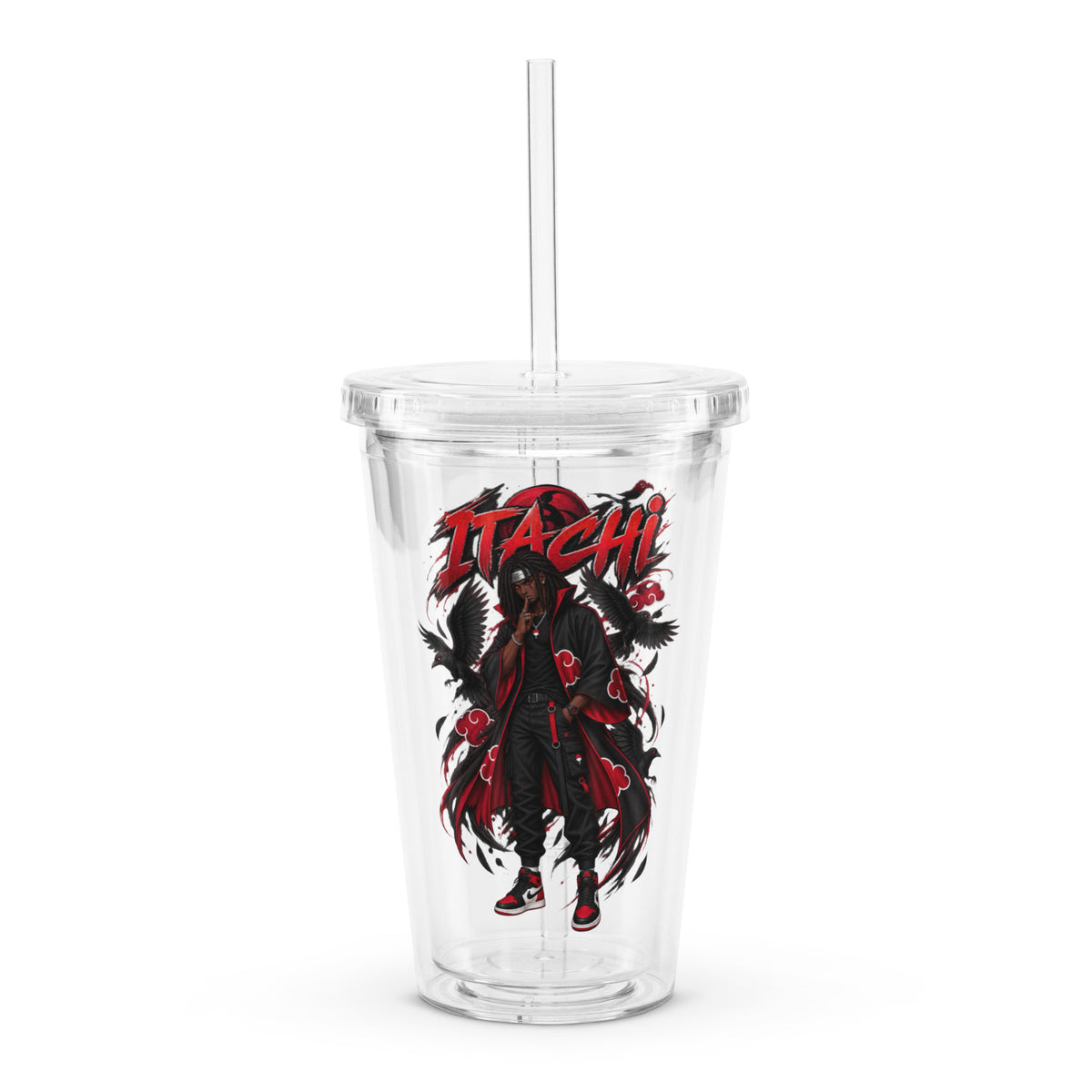 Clear plastic tumbler