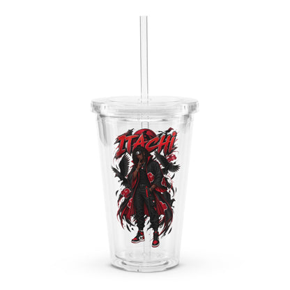 Clear plastic tumbler