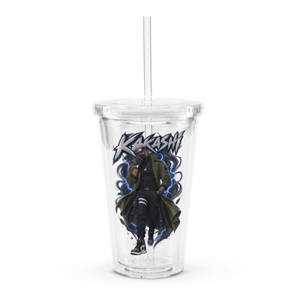 Clear plastic tumbler