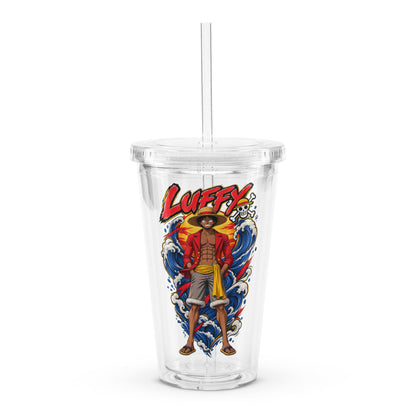Clear plastic tumbler