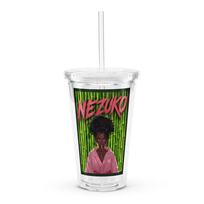 Clear plastic tumbler