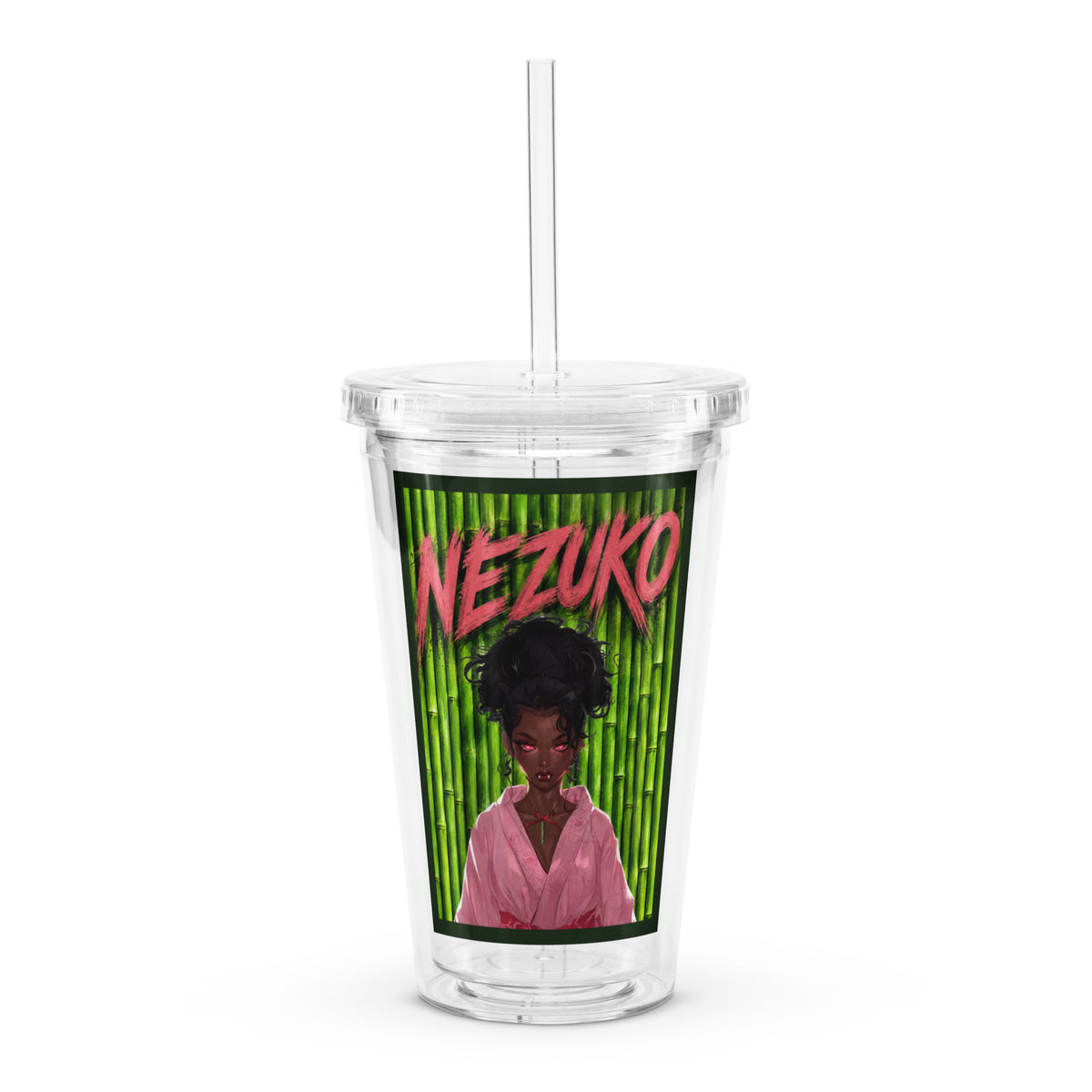 Clear plastic tumbler
