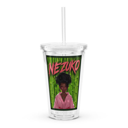 Clear plastic tumbler