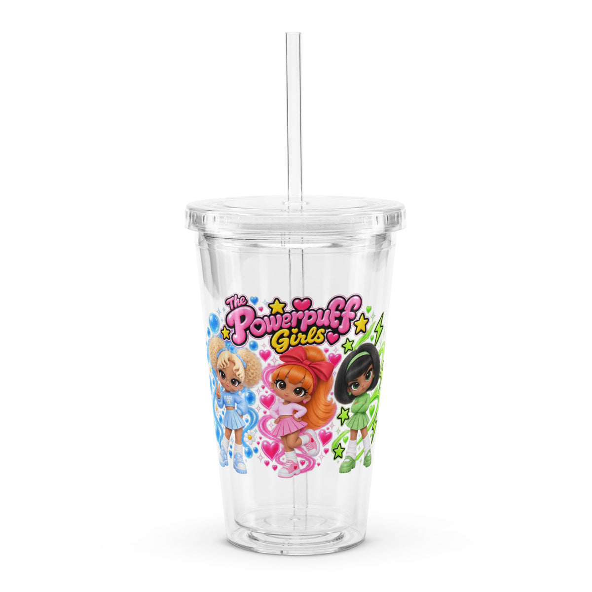 Clear plastic tumbler