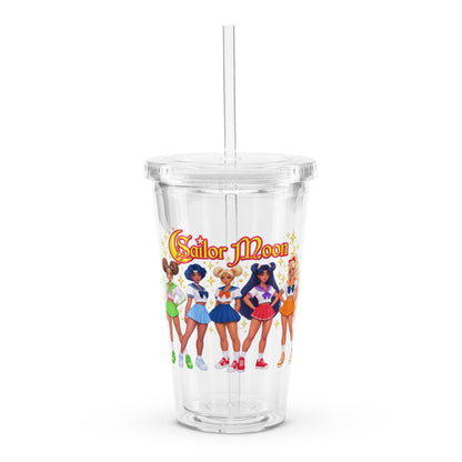 Clear plastic tumbler