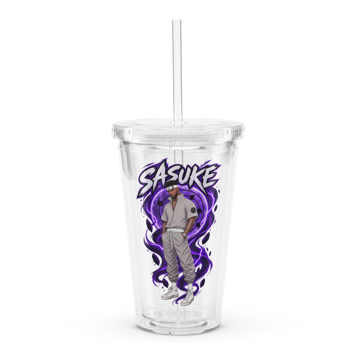 Clear plastic tumbler