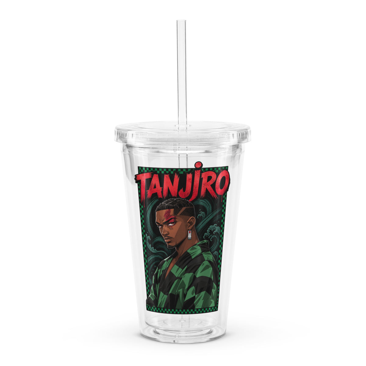 Clear plastic tumbler