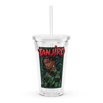 Clear plastic tumbler