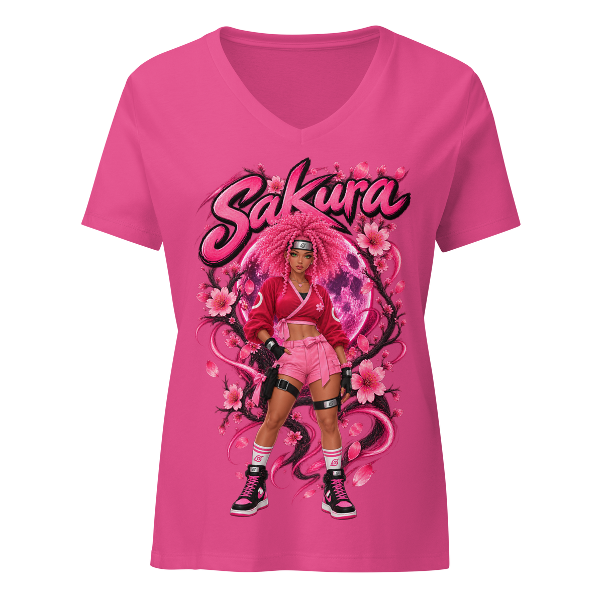 Get Anime’D Women's Anime V-Neck T-shirt