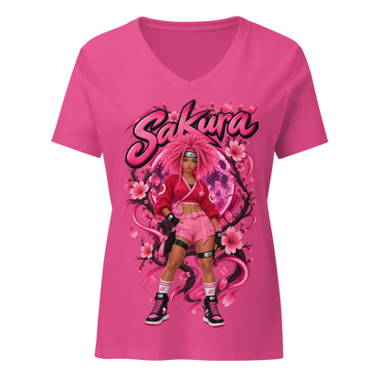 Get Anime’D Women's Anime V-Neck T-shirt