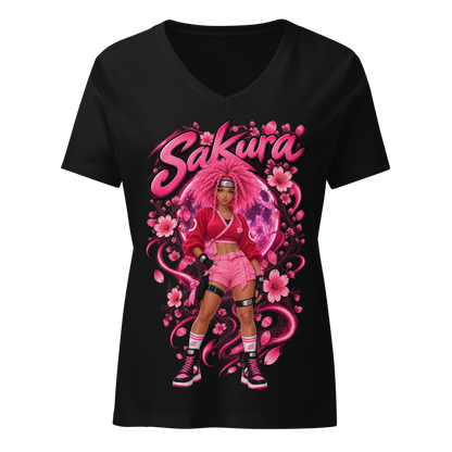 Get Anime’D Women's Anime V-Neck T-shirt