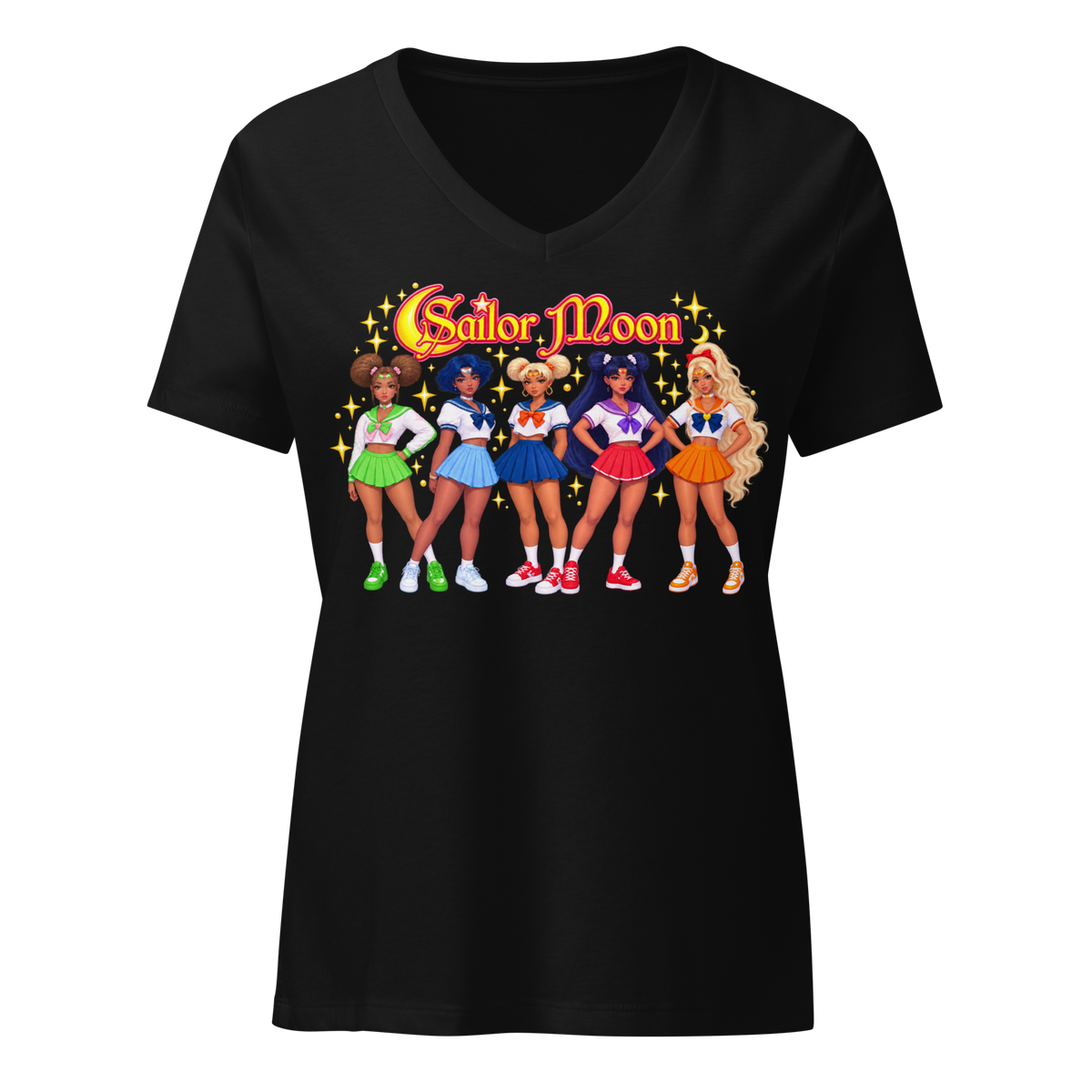 Get Anime’D Women's Anime V-Neck T-shirt