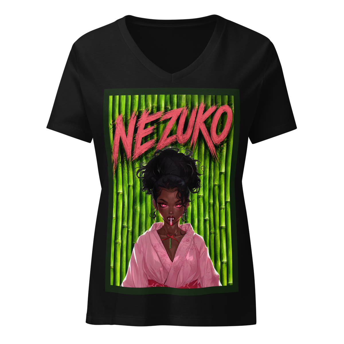 Get Anime’D Women's Anime V-Neck T-shirt