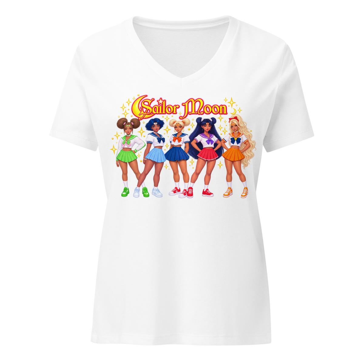 Get Anime’D Women's Anime V-Neck T-shirt
