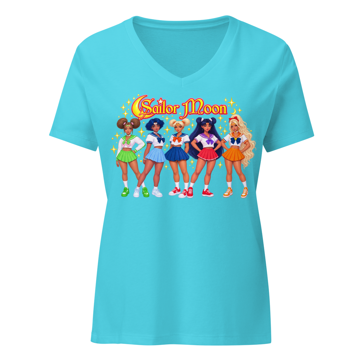 Get Anime’D Women's Anime V-Neck T-shirt
